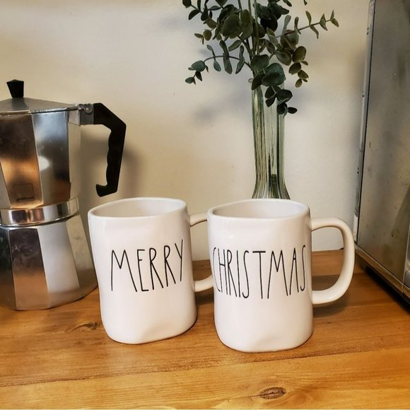 RAE DUNN | Merry Christmas Coffee Mugs (x2) - Picture 6 of 6